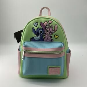 Loungefly Disney Lilo & Stitch Angel & Stitch Pastel Mini Backpack